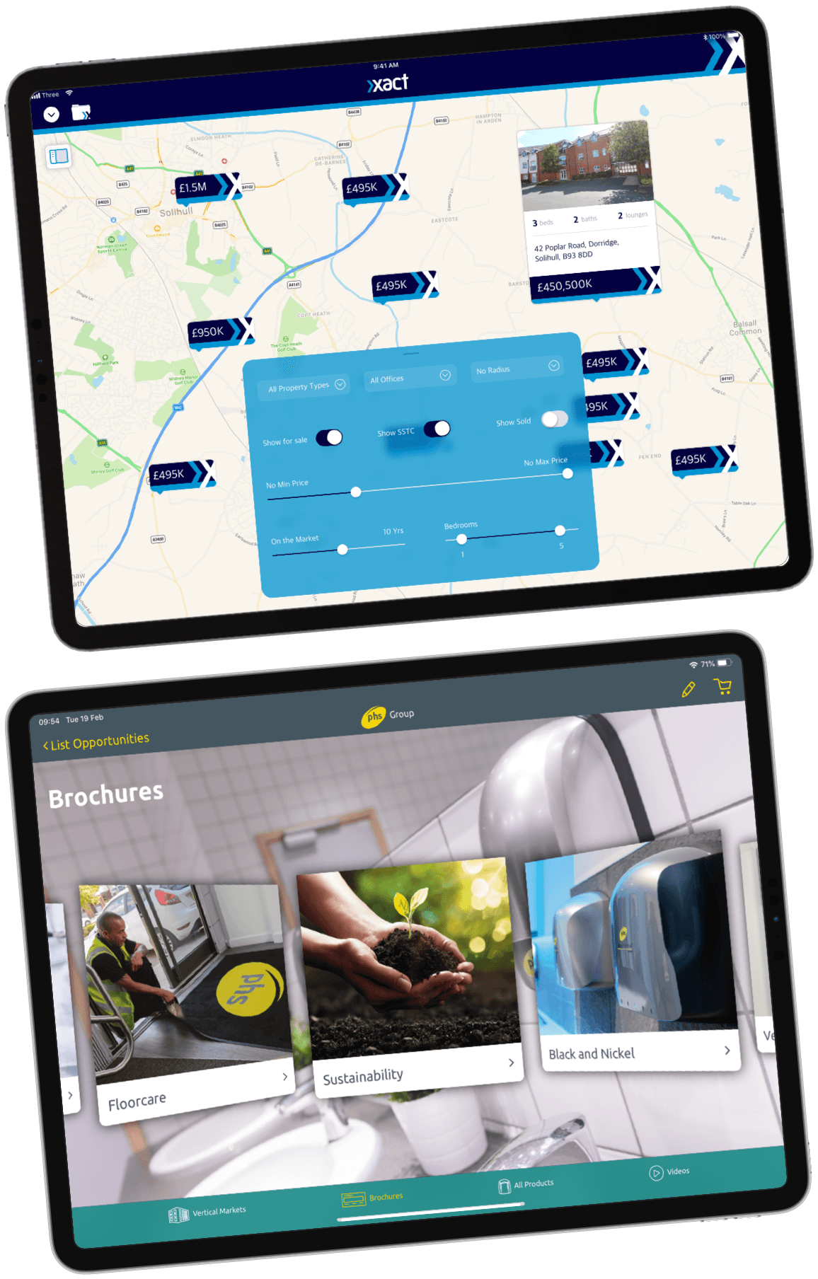 business app for Xact and PHS